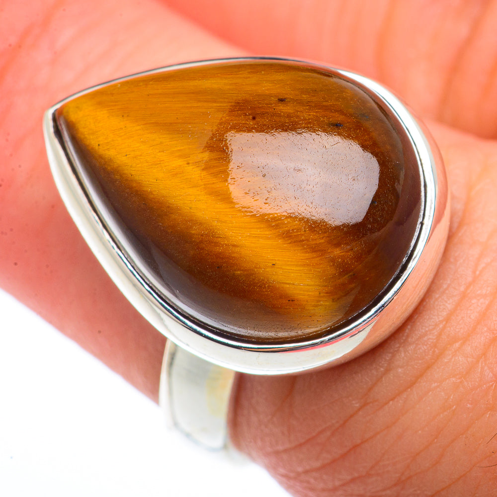 Tiger Eye Rings handcrafted by Anasilvercos - RING73486