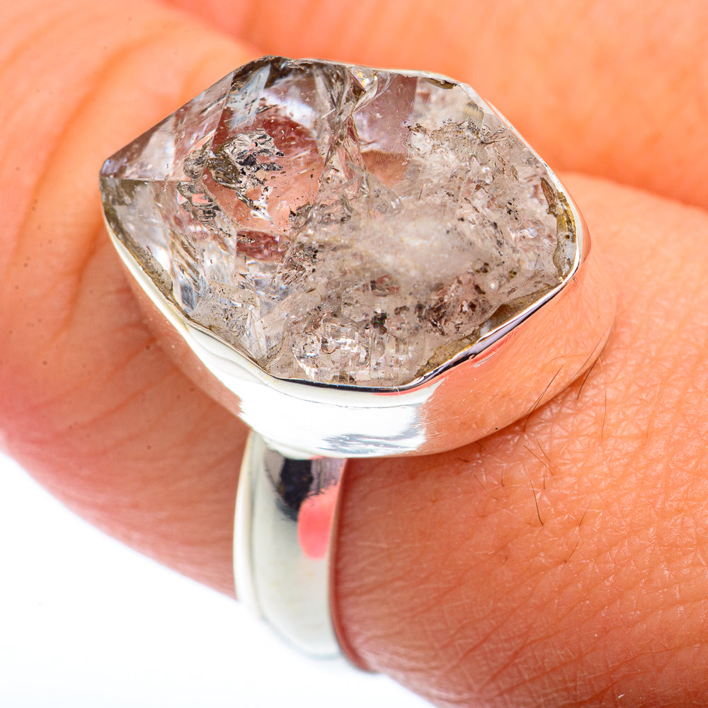 Herkimer Diamond Rings handcrafted by Anasilvercos - RING73509