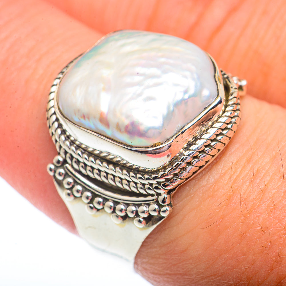 Mother Of Pearl Rings handcrafted by Anasilvercos - RING73511