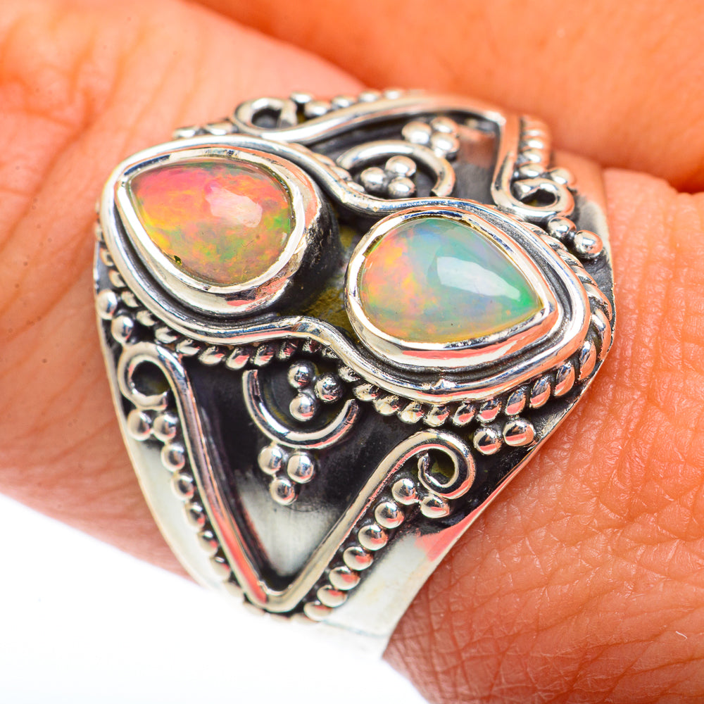 Ethiopian Opal Rings handcrafted by Anasilvercos - RING73516