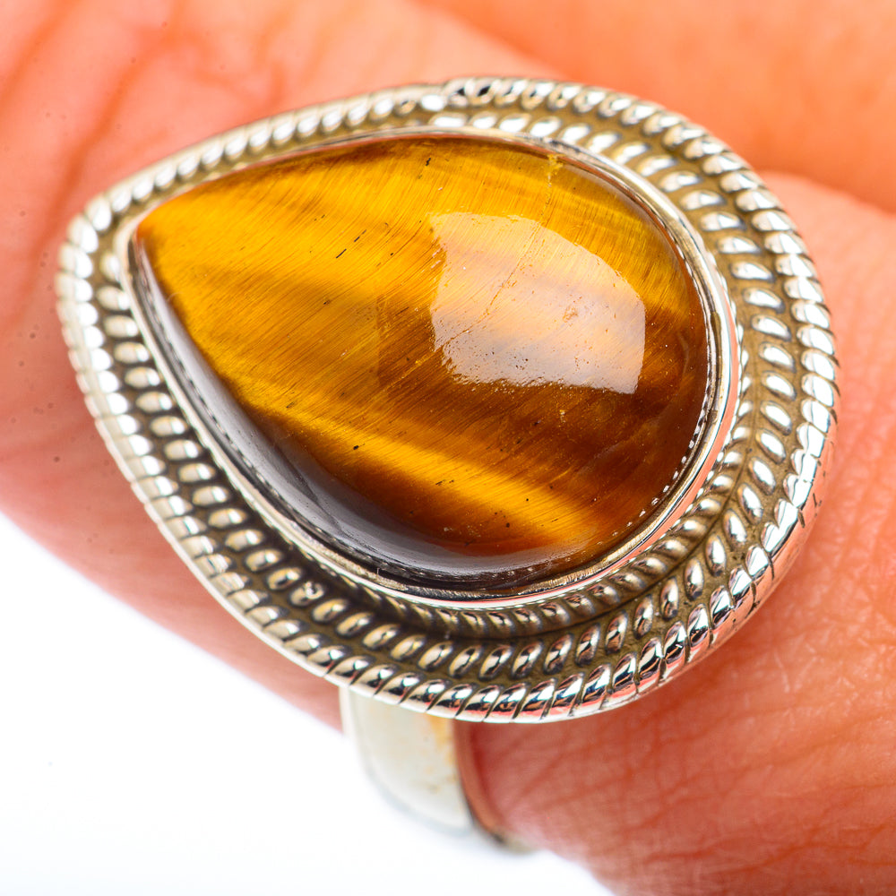 Tiger Eye Rings handcrafted by Anasilvercos - RING73535
