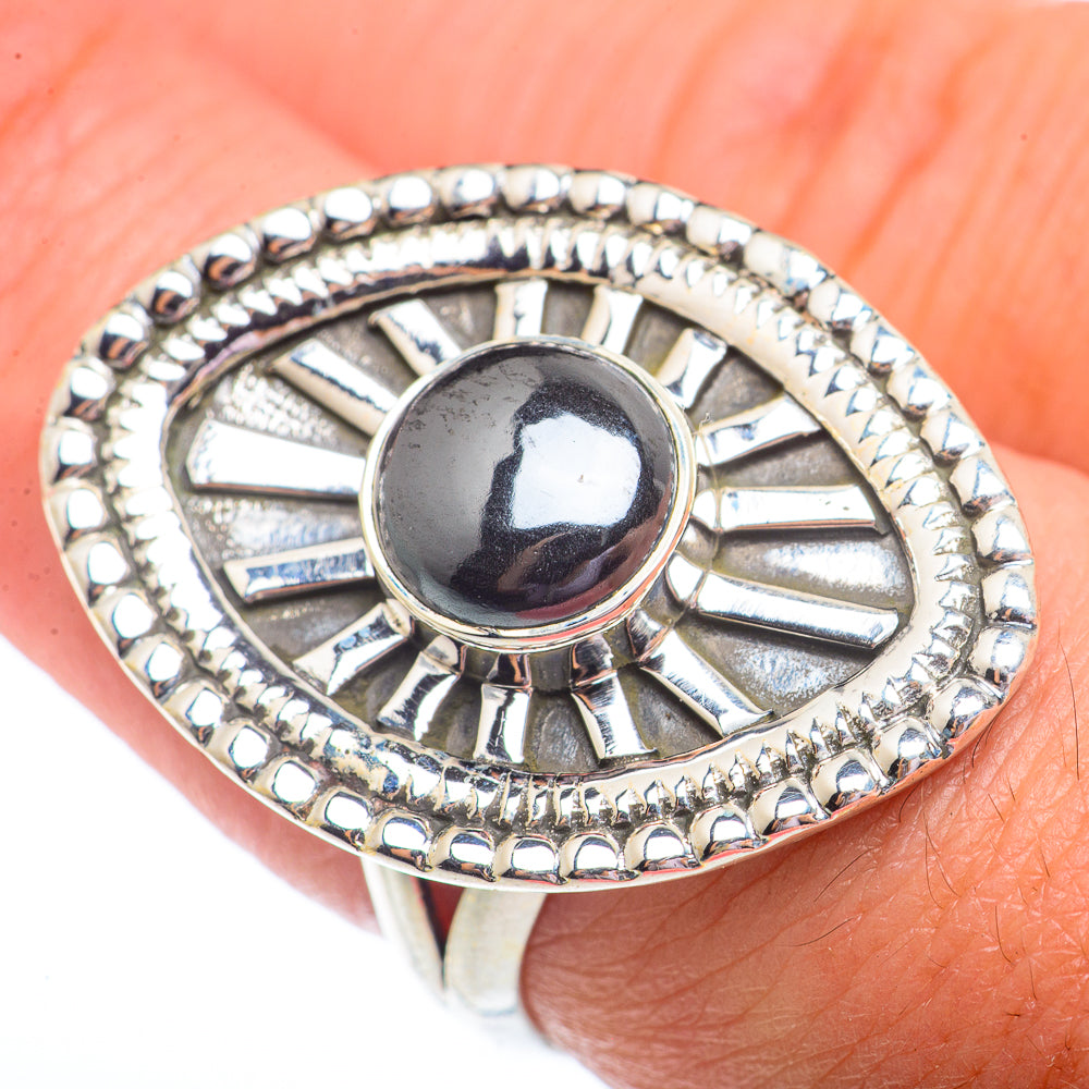 Snowflake Obsidian Rings handcrafted by Anasilvercos - RING73567