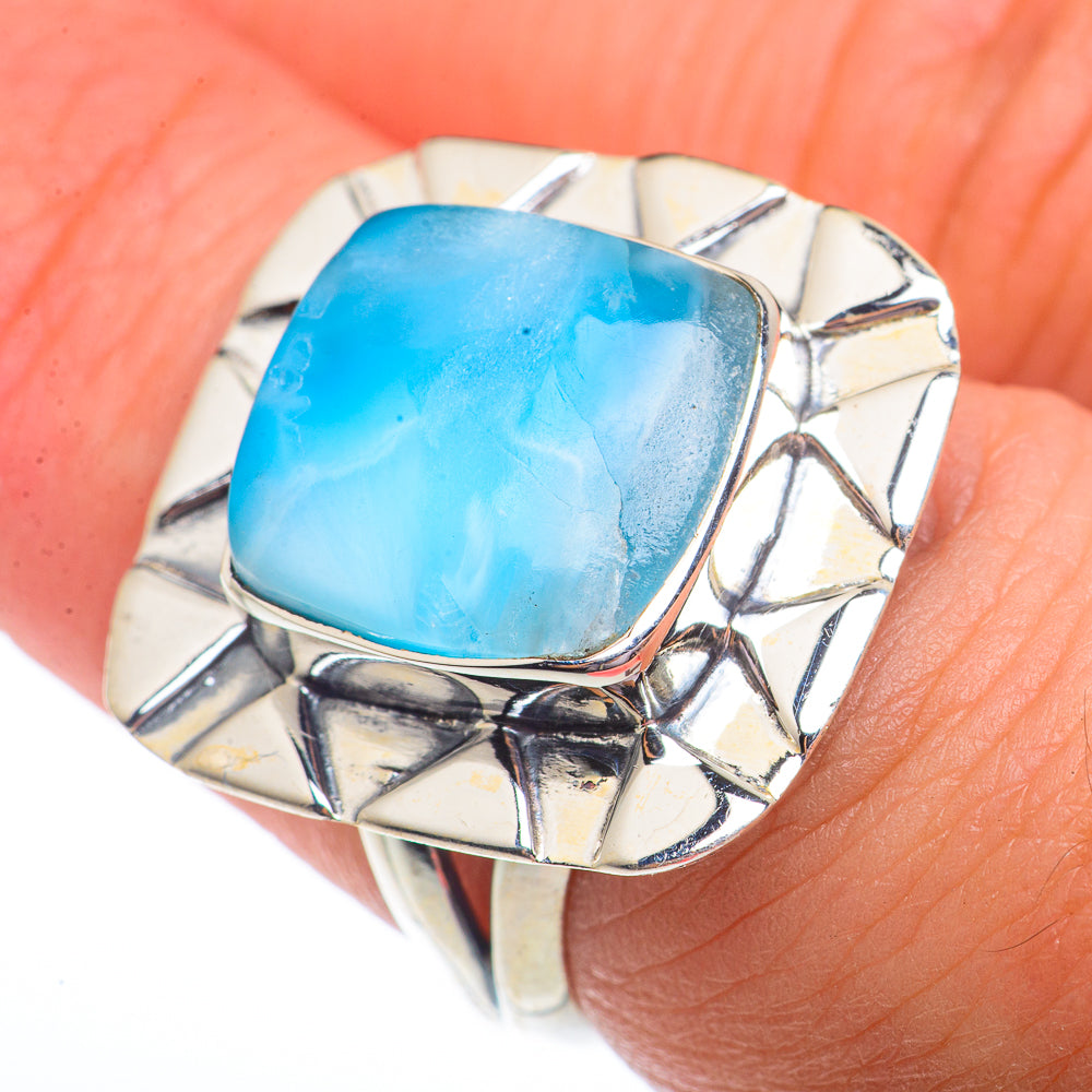 Larimar Rings handcrafted by Anasilvercos - RING73577