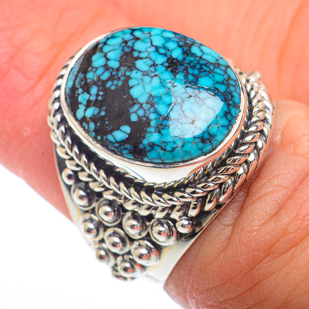 Tibetan Turquoise Rings handcrafted by Anasilvercos - RING73580
