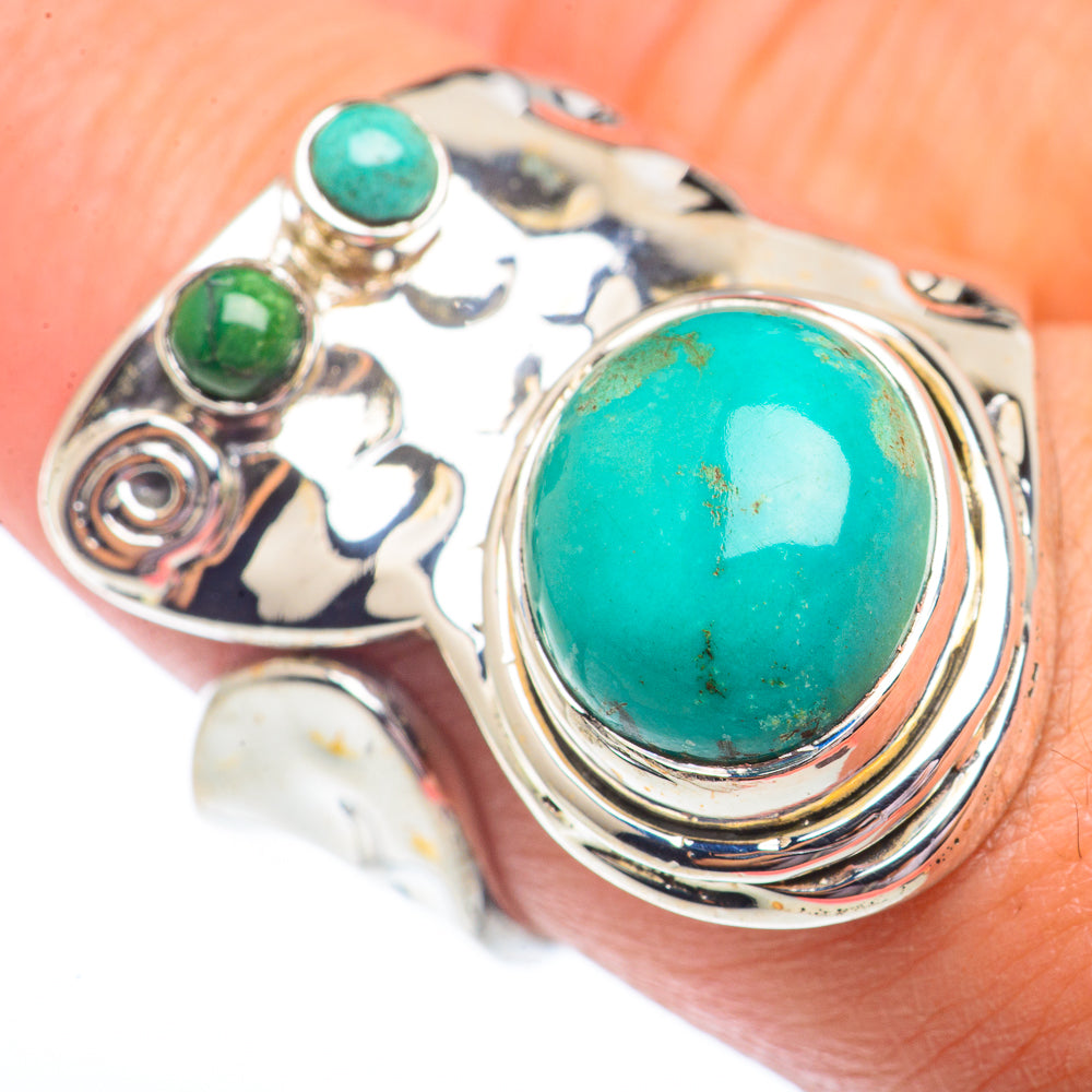 Arizona Turquoise Rings handcrafted by Anasilvercos - RING73582