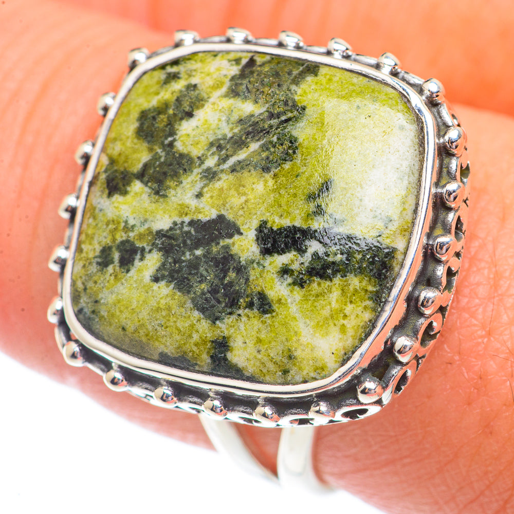 Rainforest Jasper Rings handcrafted by Anasilvercos - RING73583