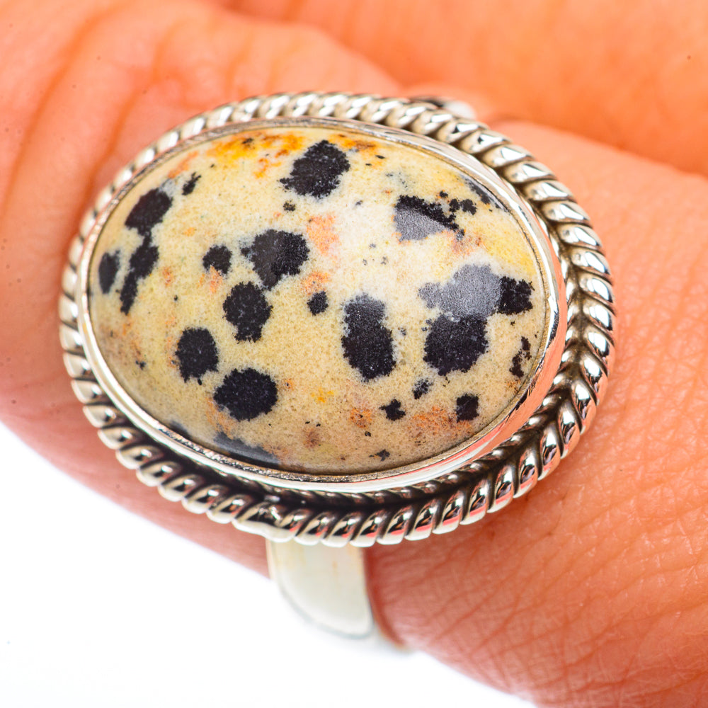 Dalmatian Jasper Rings handcrafted by Anasilvercos - RING73586