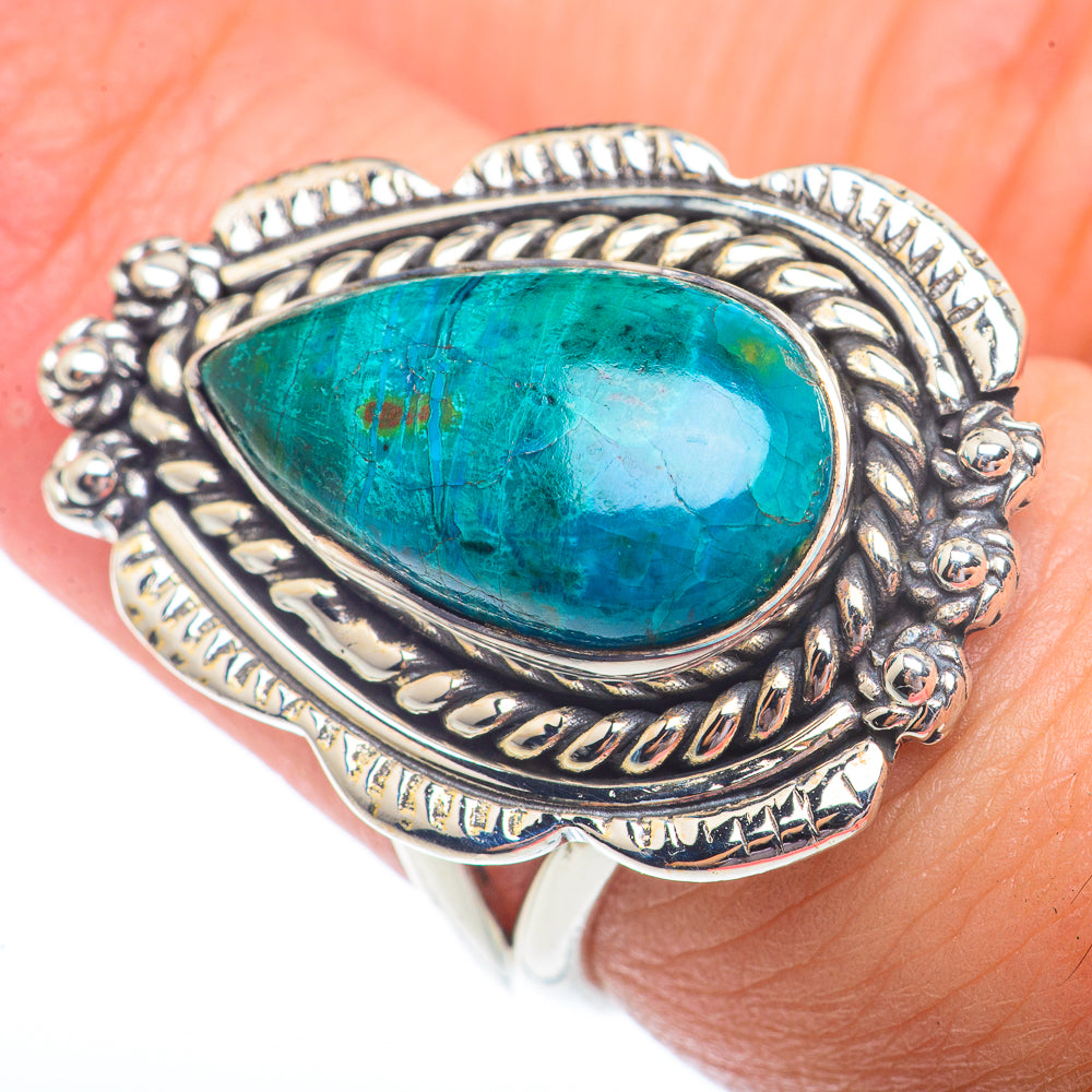 Chrysocolla Rings handcrafted by Anasilvercos - RING73619