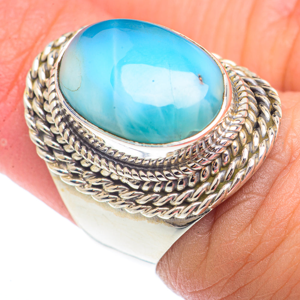 Larimar Rings handcrafted by Anasilvercos - RING73622