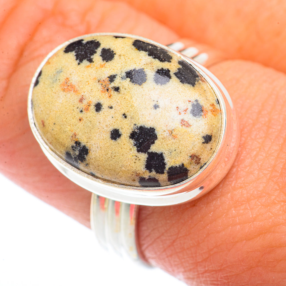 Dalmatian Jasper Rings handcrafted by Anasilvercos - RING73629