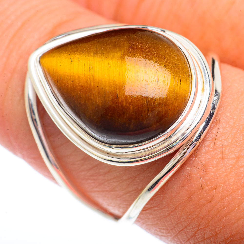 Tiger Eye Rings handcrafted by Anasilvercos - RING73632
