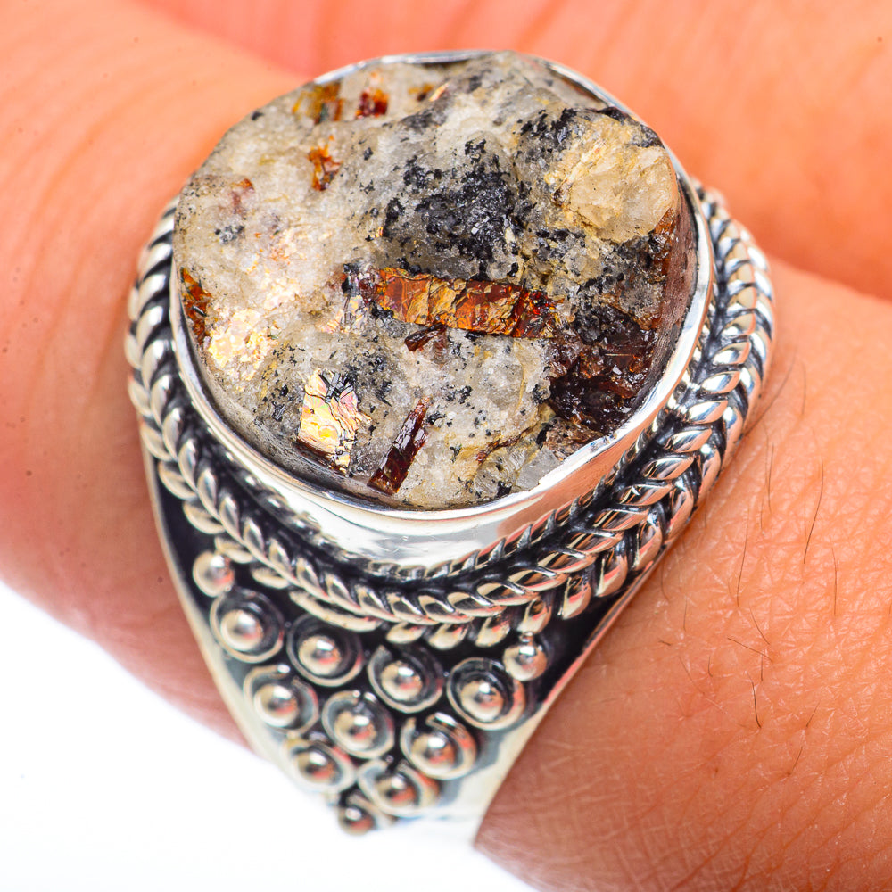 Astrophyllite Rings handcrafted by Anasilvercos - RING73633