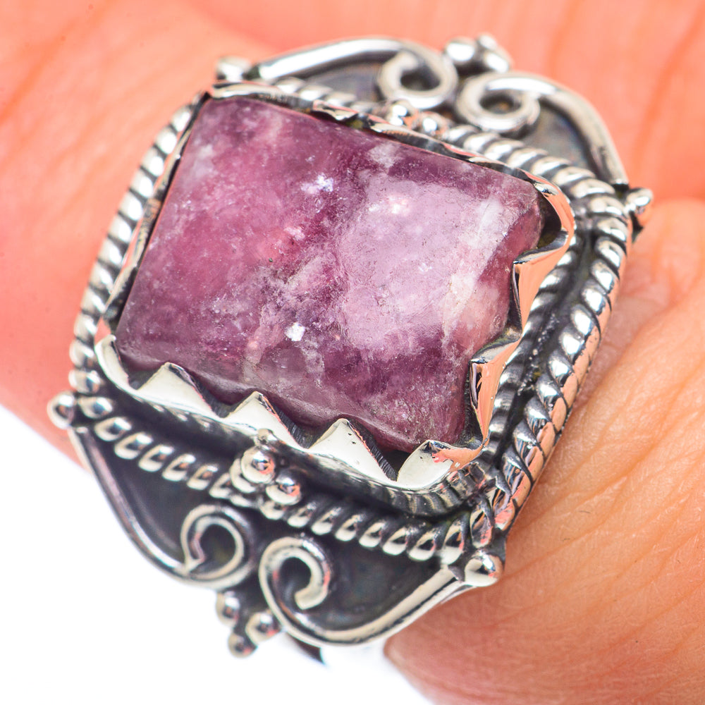 Lepidolite Rings handcrafted by Anasilvercos - RING73637