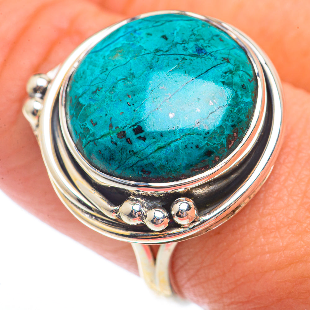 Chrysocolla Rings handcrafted by Anasilvercos - RING73664