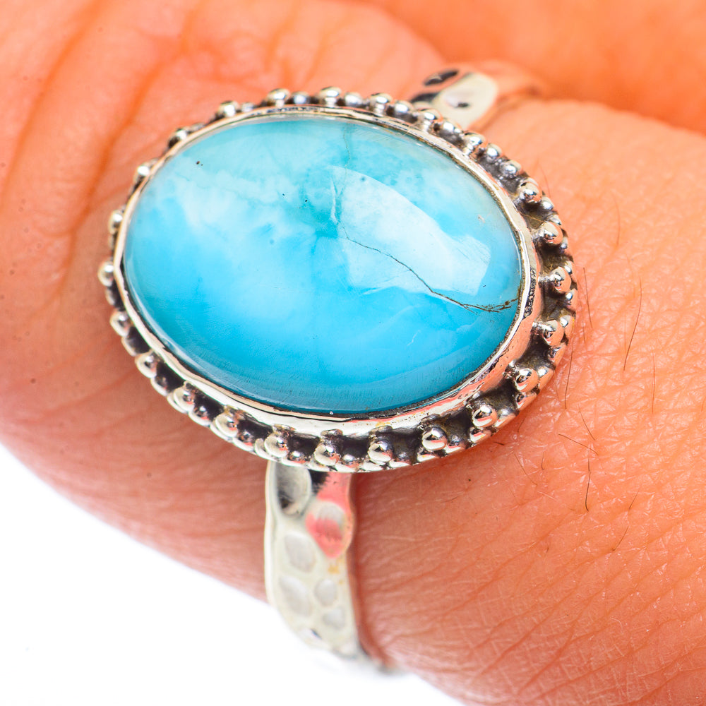 Larimar Rings handcrafted by Anasilvercos - RING73667