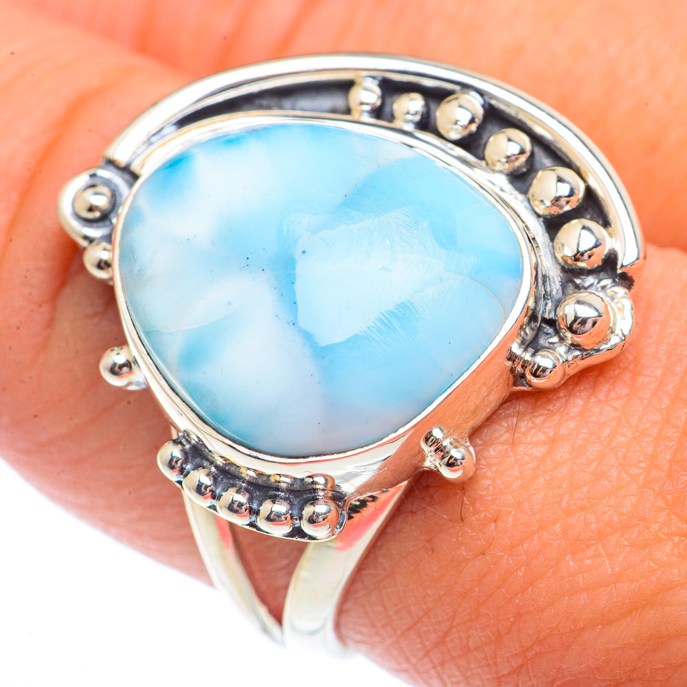Larimar Rings handcrafted by Anasilvercos - RING73669