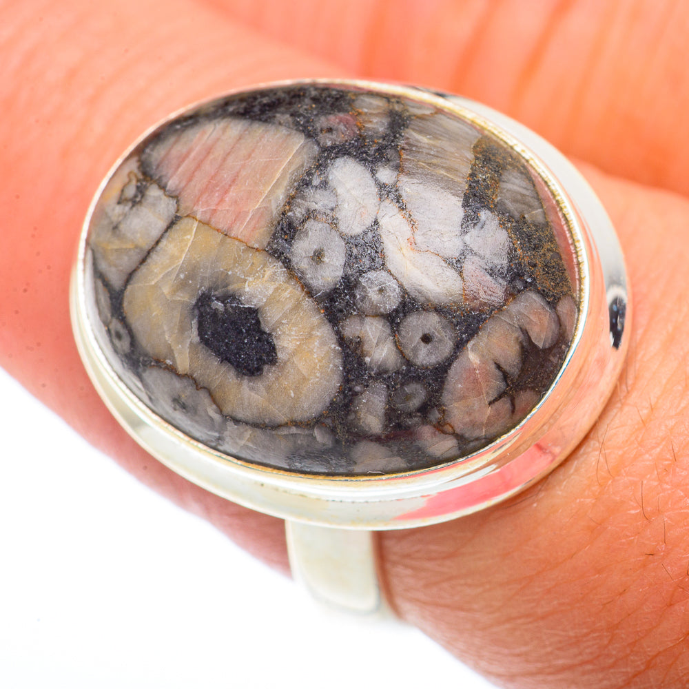 Crinoid Fossil Rings handcrafted by Anasilvercos - RING73679