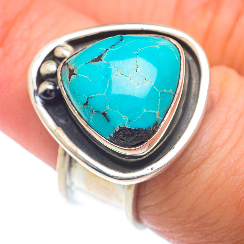 Tibetan Turquoise Rings handcrafted by Anasilvercos - RING73708