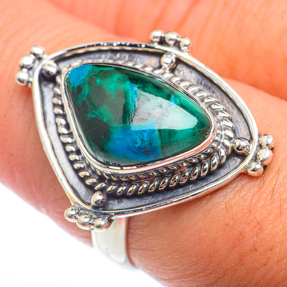 Chrysocolla Rings handcrafted by Anasilvercos - RING73716