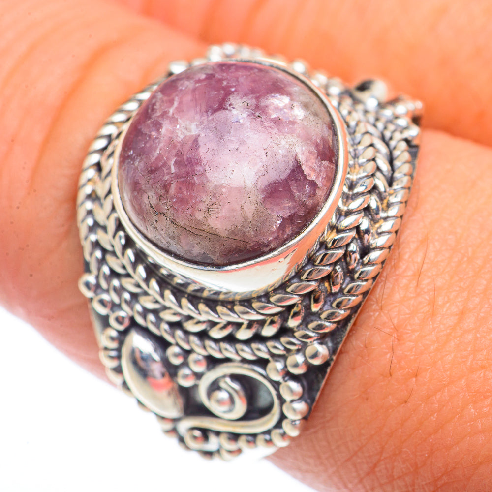 Lepidolite Rings handcrafted by Anasilvercos - RING73728