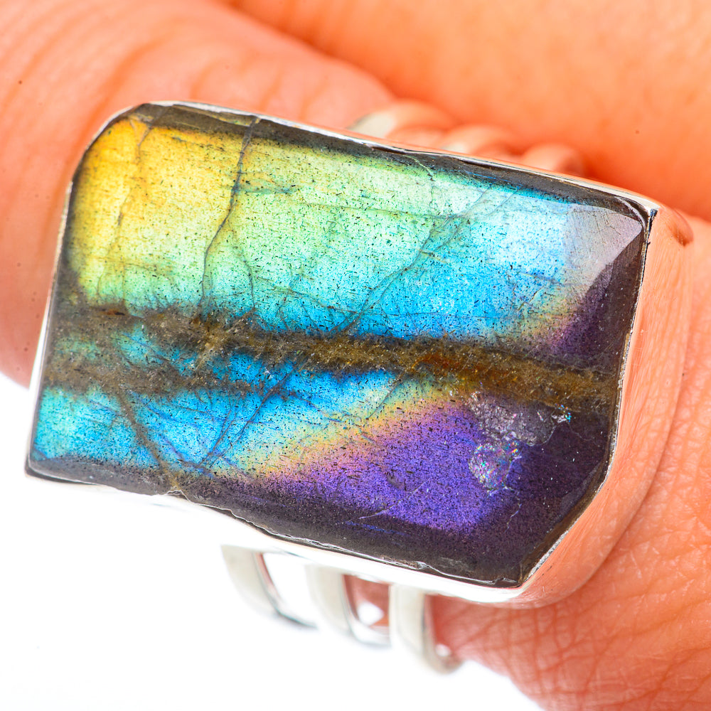 Labradorite Rings handcrafted by Anasilvercos - RING73742