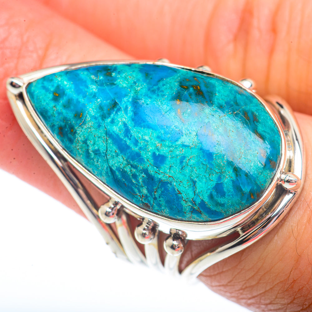 Chrysocolla Rings handcrafted by Anasilvercos - RING73761