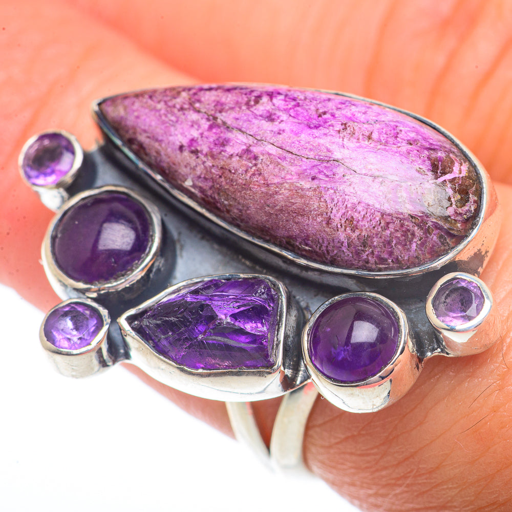 Stichtite, Amethyst Rings handcrafted by Anasilvercos - RING73768