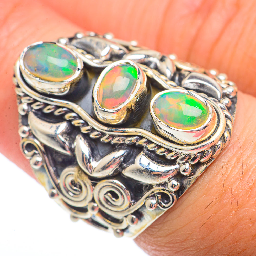 Ethiopian Opal Rings handcrafted by Anasilvercos - RING73772