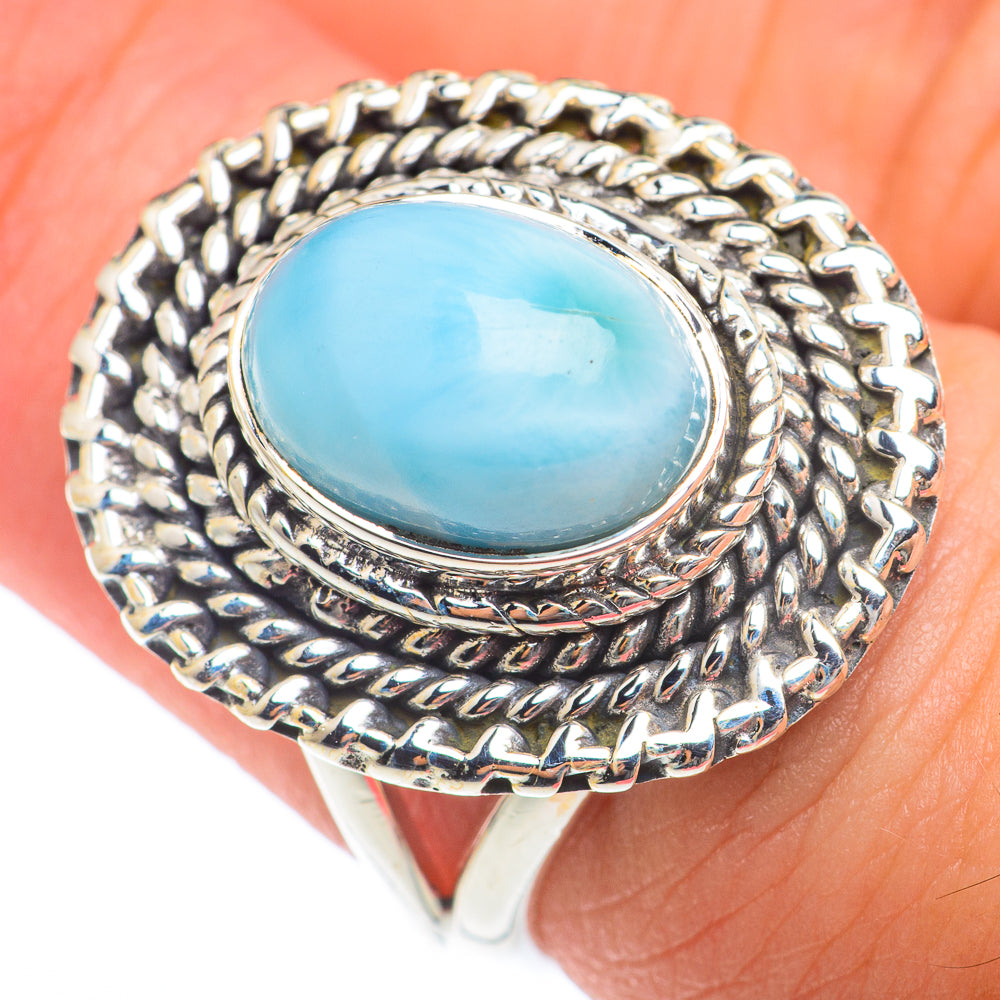 Larimar Rings handcrafted by Anasilvercos - RING73775