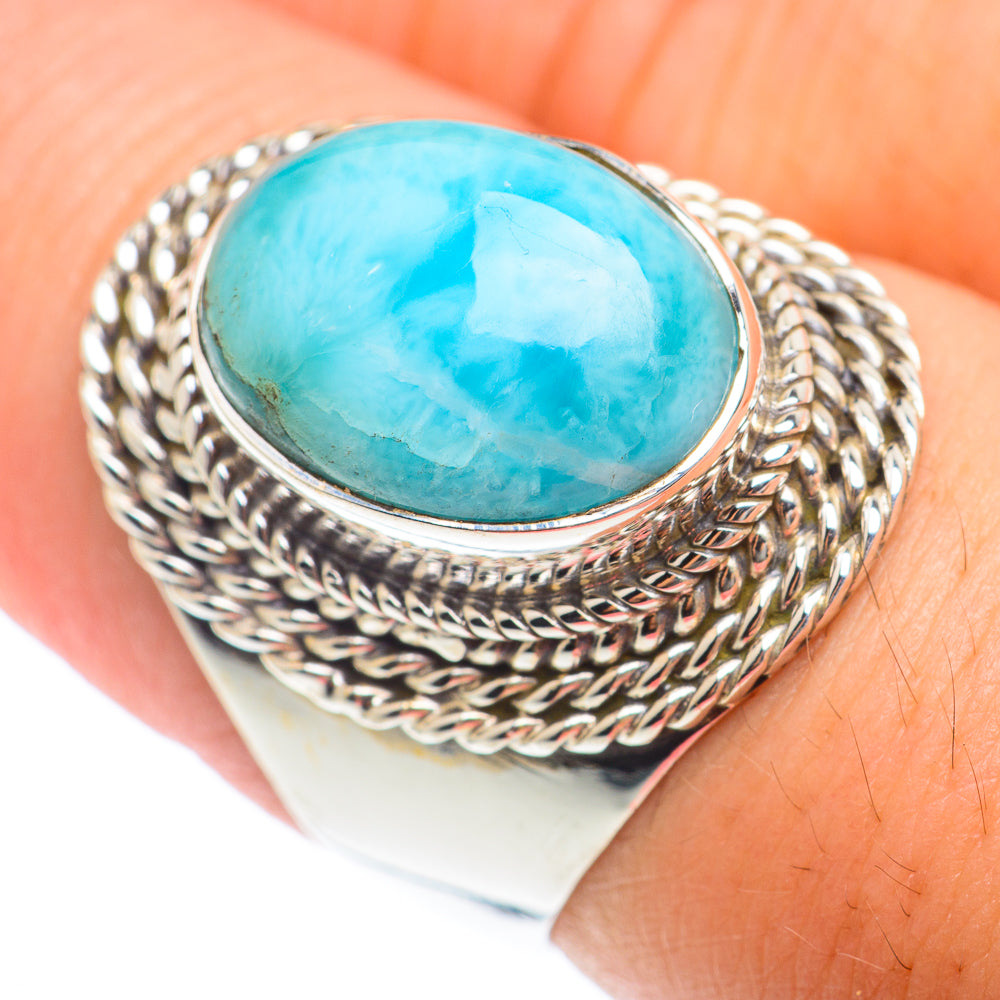 Larimar Rings handcrafted by Anasilvercos - RING73779