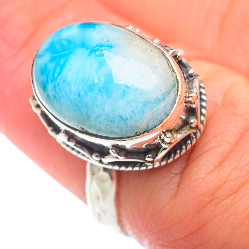 Larimar Rings handcrafted by Anasilvercos - RING73783