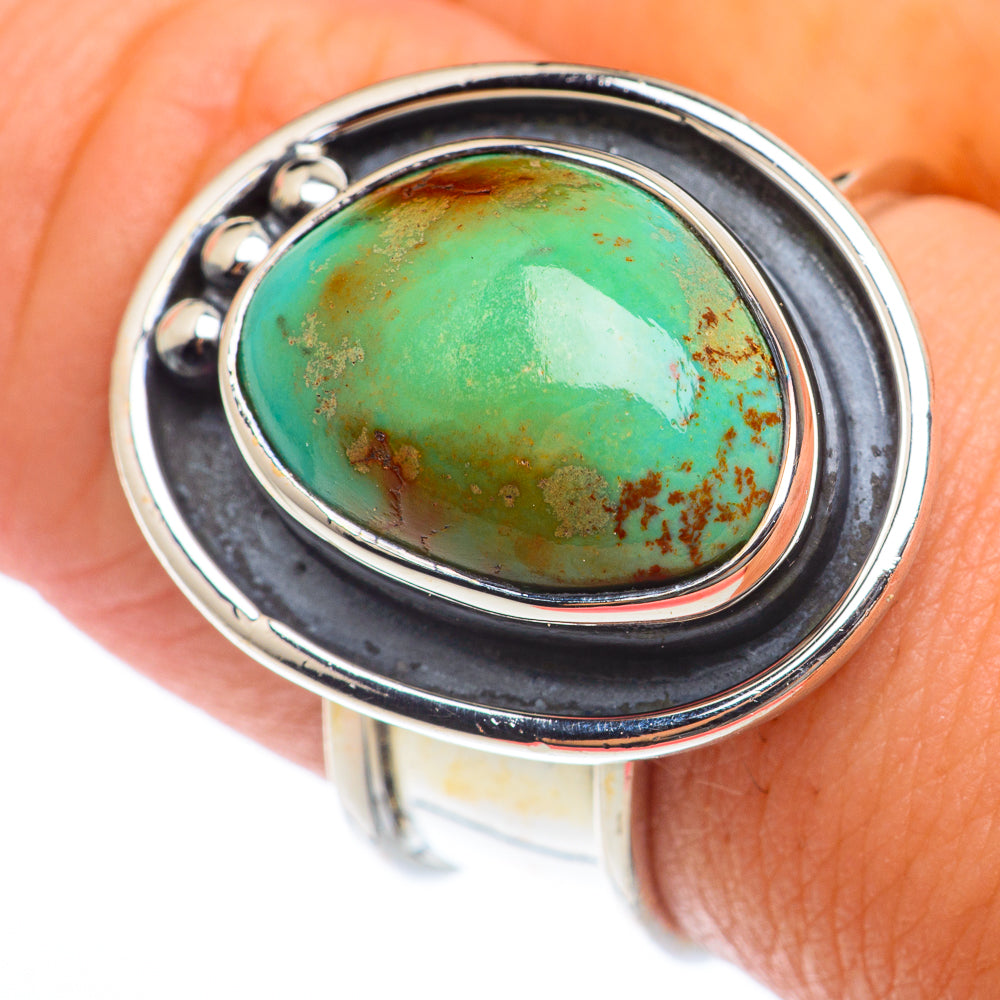Arizona Turquoise Rings handcrafted by Anasilvercos - RING73784