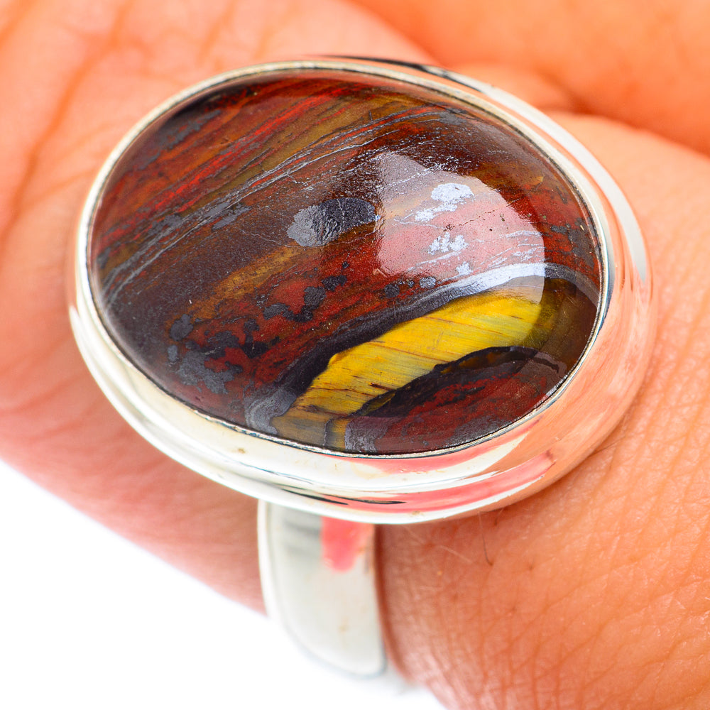 Red Tiger Iron Rings handcrafted by Anasilvercos - RING73787
