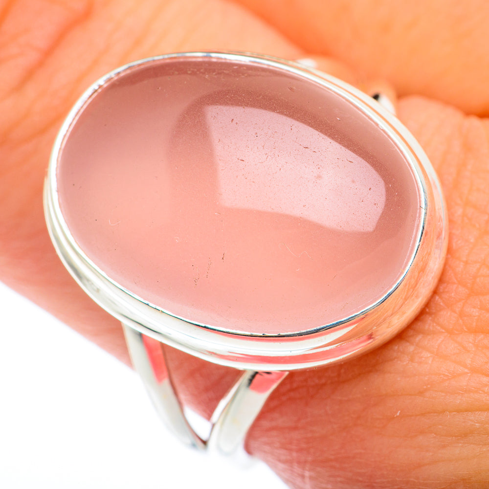 Rose Quartz Rings handcrafted by Anasilvercos - RING73795