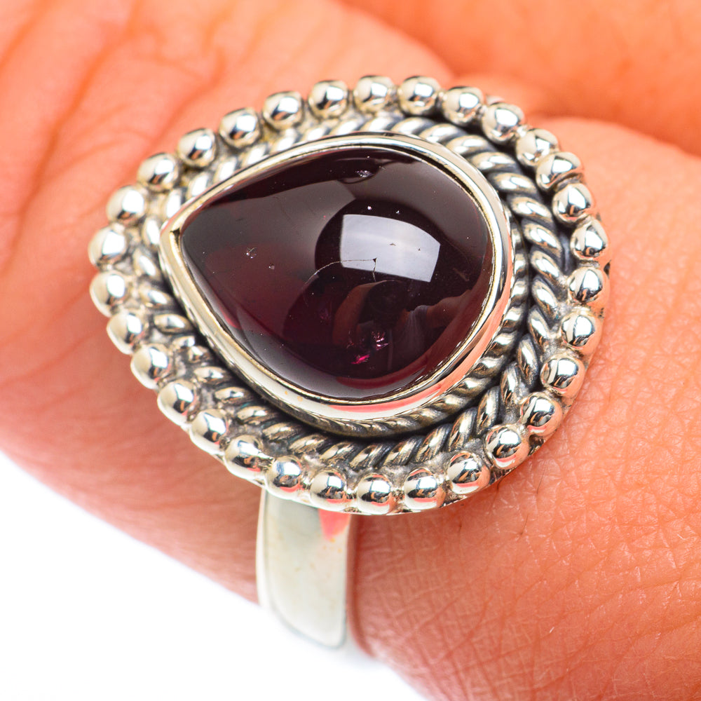 Garnet Rings handcrafted by Anasilvercos - RING73799