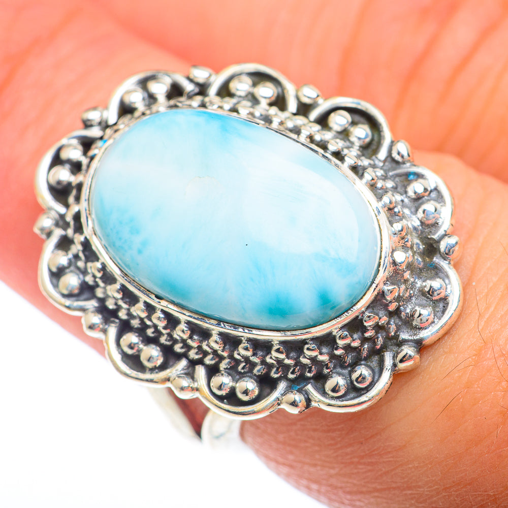 Larimar Rings handcrafted by Anasilvercos - RING73820