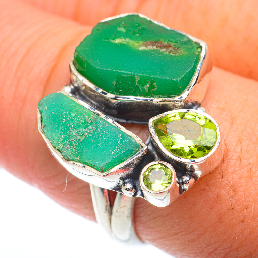Chrysoprase Rings handcrafted by Anasilvercos - RING73828
