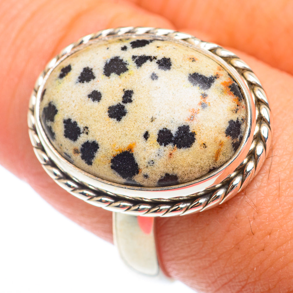 Dalmatian Jasper Rings handcrafted by Anasilvercos - RING73835
