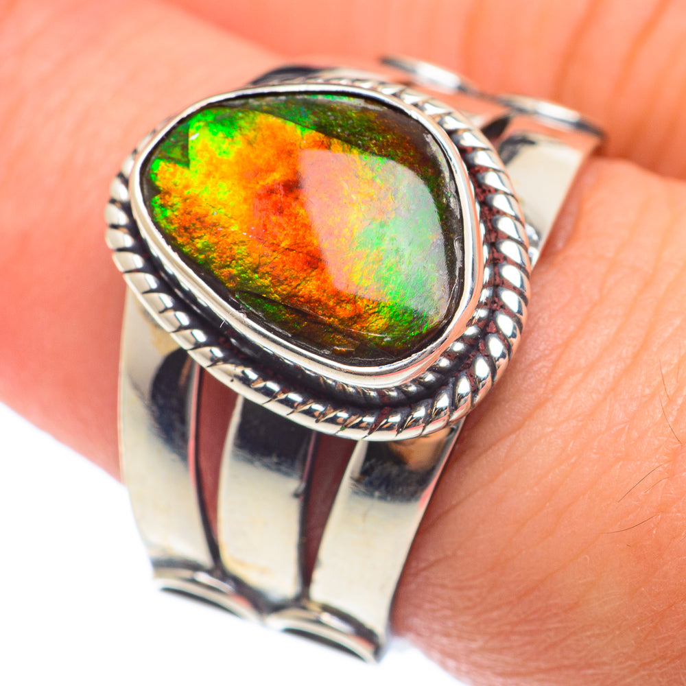 Ammolite Rings handcrafted by Anasilvercos - RING73853