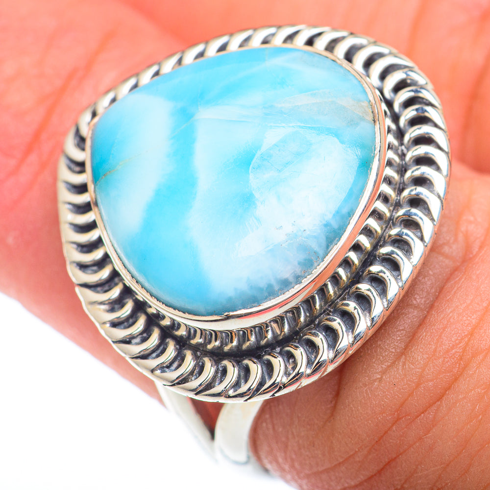 Larimar Rings handcrafted by Anasilvercos - RING73861