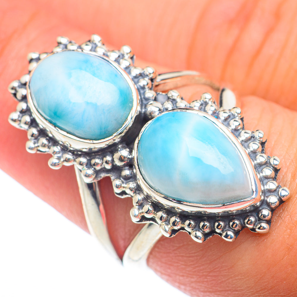 Larimar Rings handcrafted by Anasilvercos - RING73864