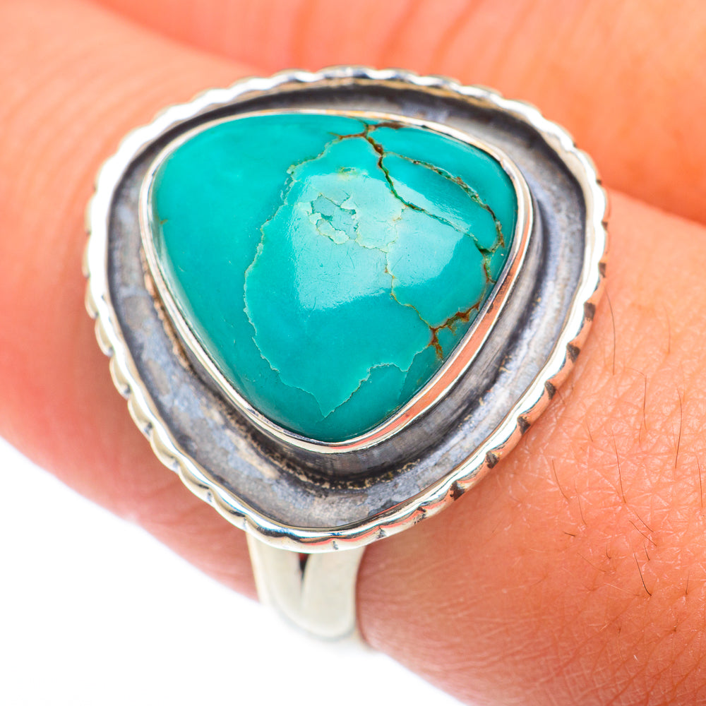 Arizona Turquoise Rings handcrafted by Anasilvercos - RING73870