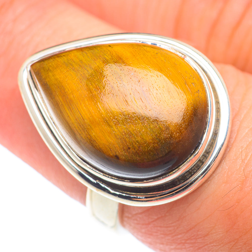 Tiger Eye Rings handcrafted by Anasilvercos - RING73876
