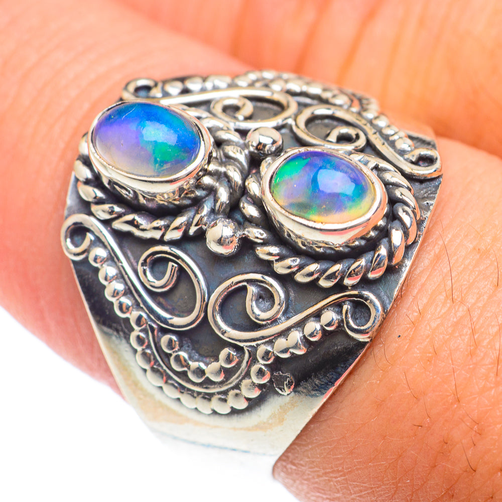 Ethiopian Opal Rings handcrafted by Anasilvercos - RING73894