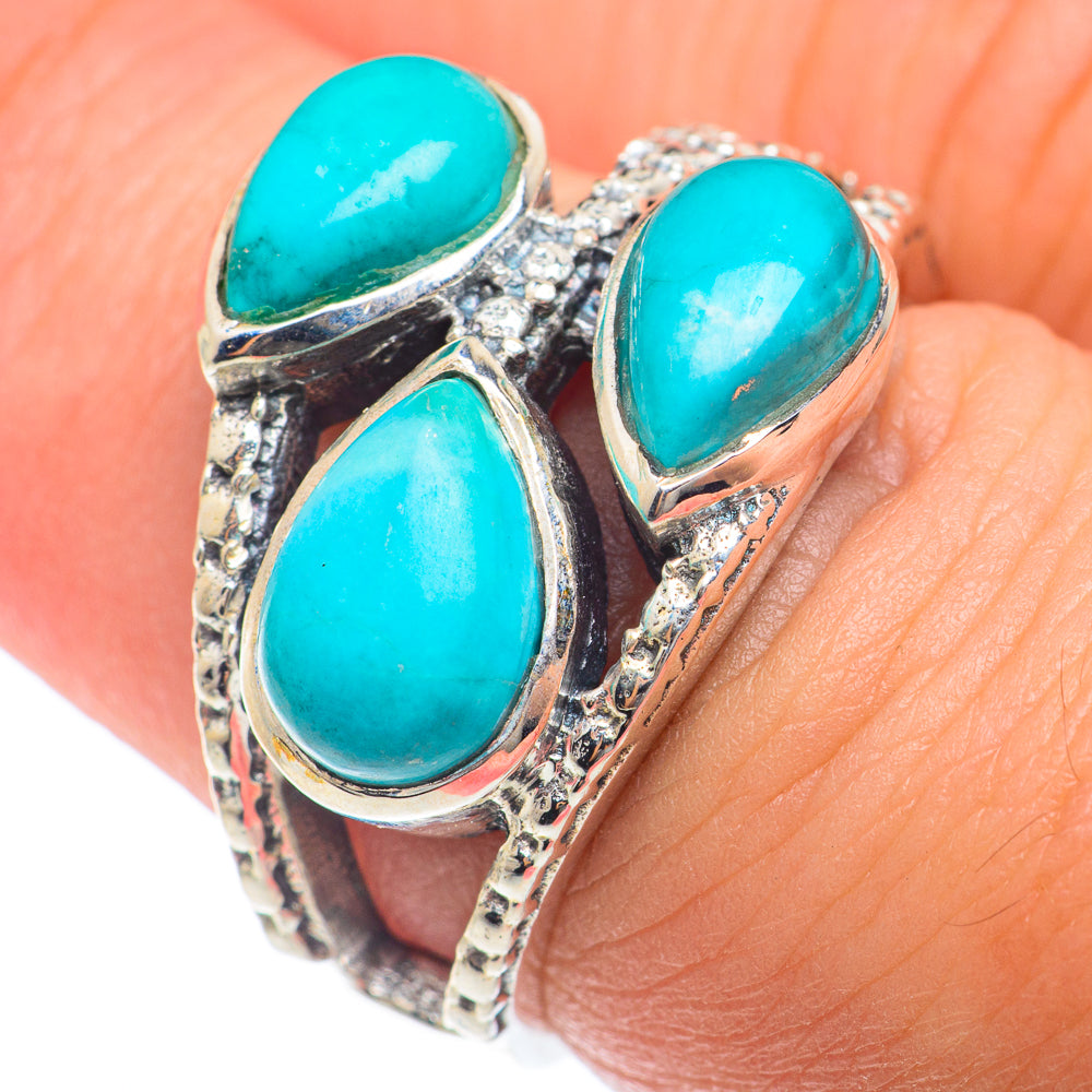 Arizona Turquoise Rings handcrafted by Anasilvercos - RING73900