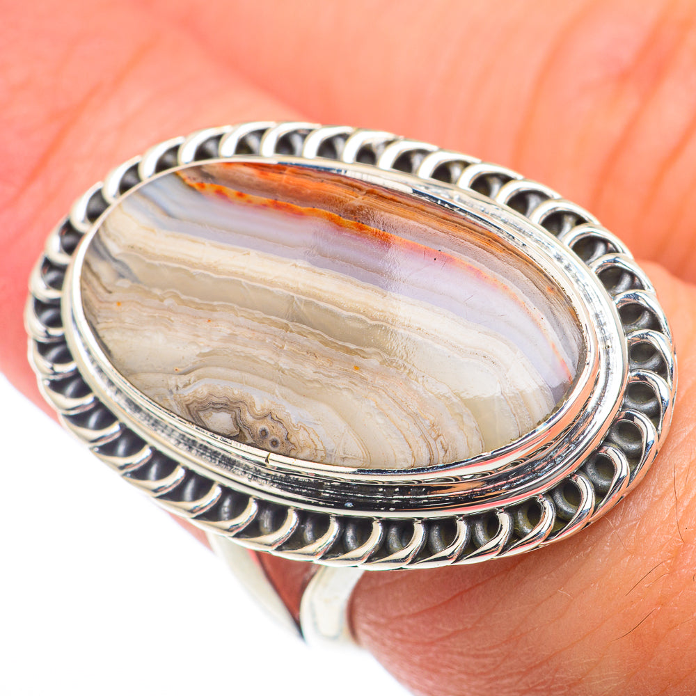 Laguna Lace Agate Rings handcrafted by Anasilvercos - RING73912