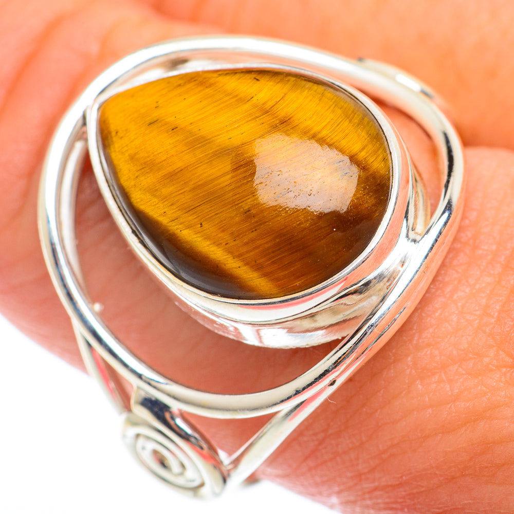 Tiger Eye Rings handcrafted by Anasilvercos - RING73917
