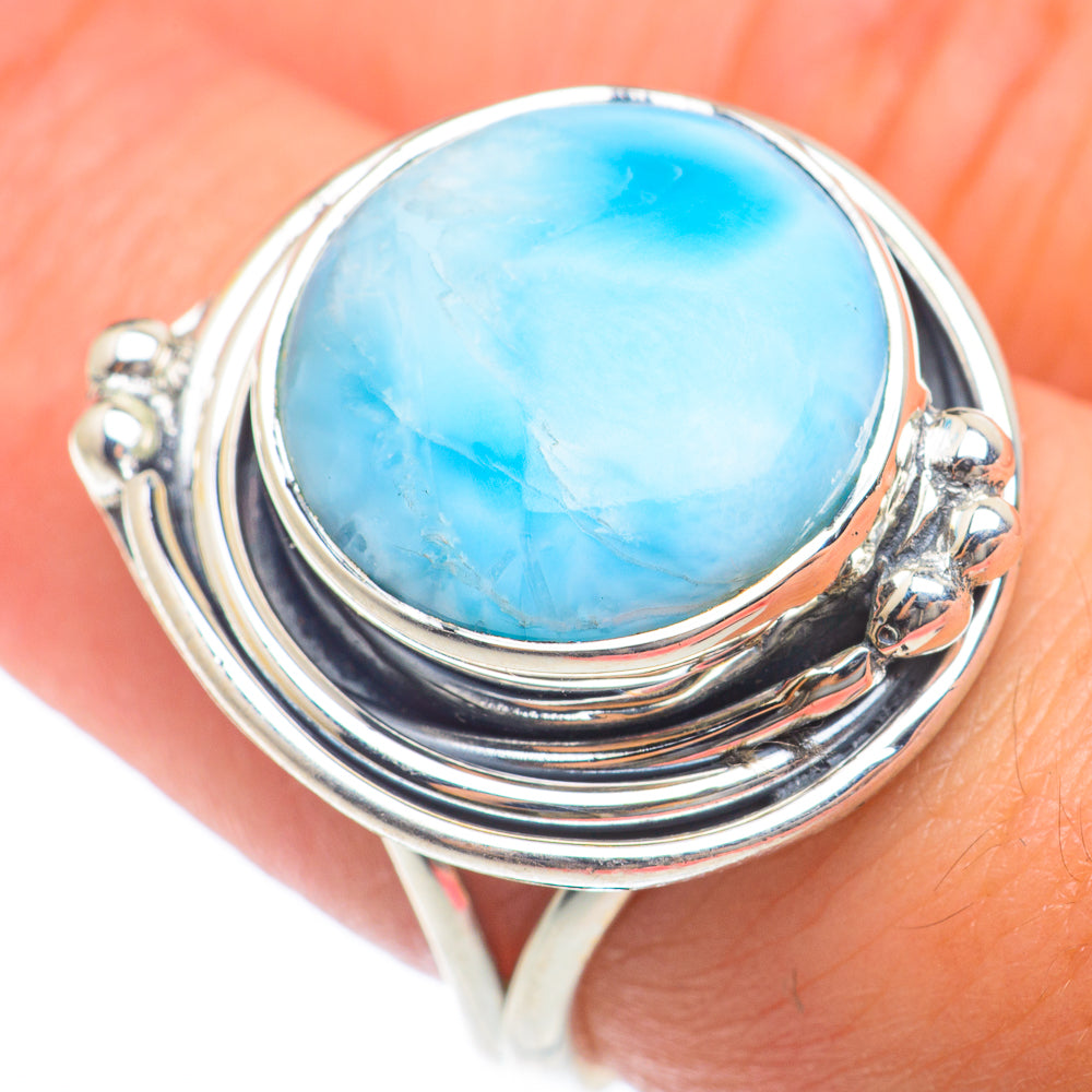 Larimar Rings handcrafted by Anasilvercos - RING73950