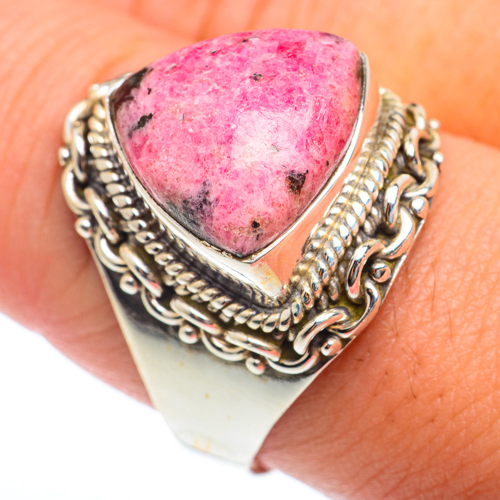 Rhodonite Rings handcrafted by Anasilvercos - RING73954