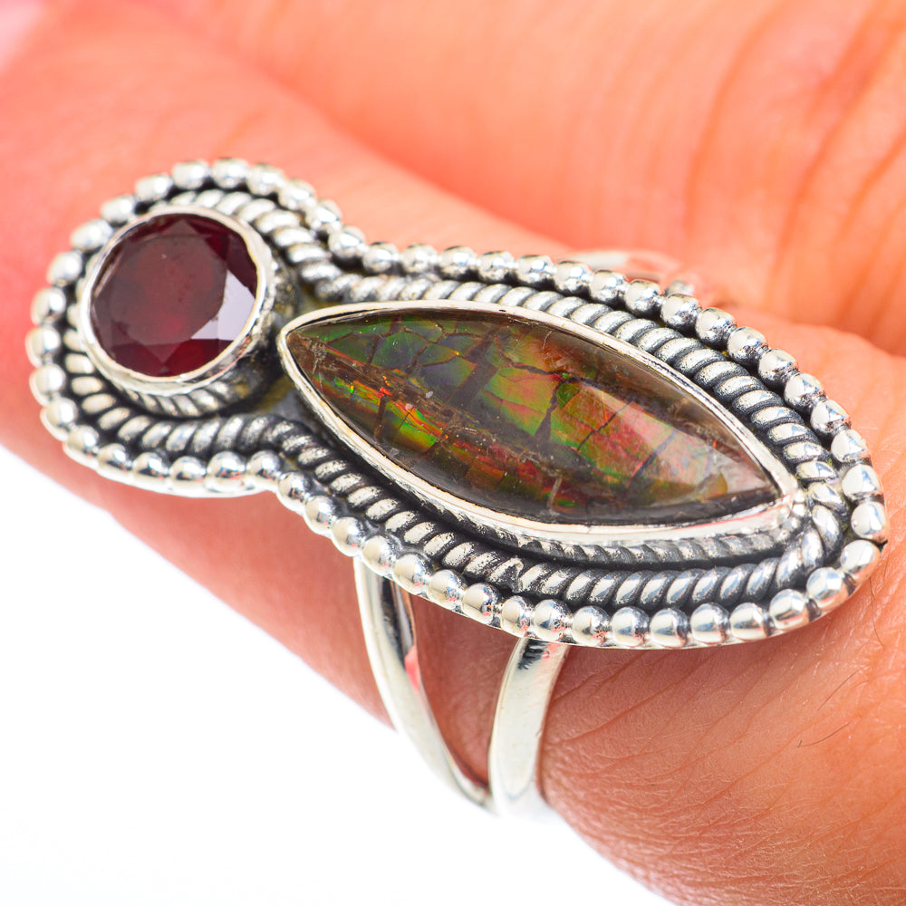 Ammolite Rings handcrafted by Anasilvercos - RING73957